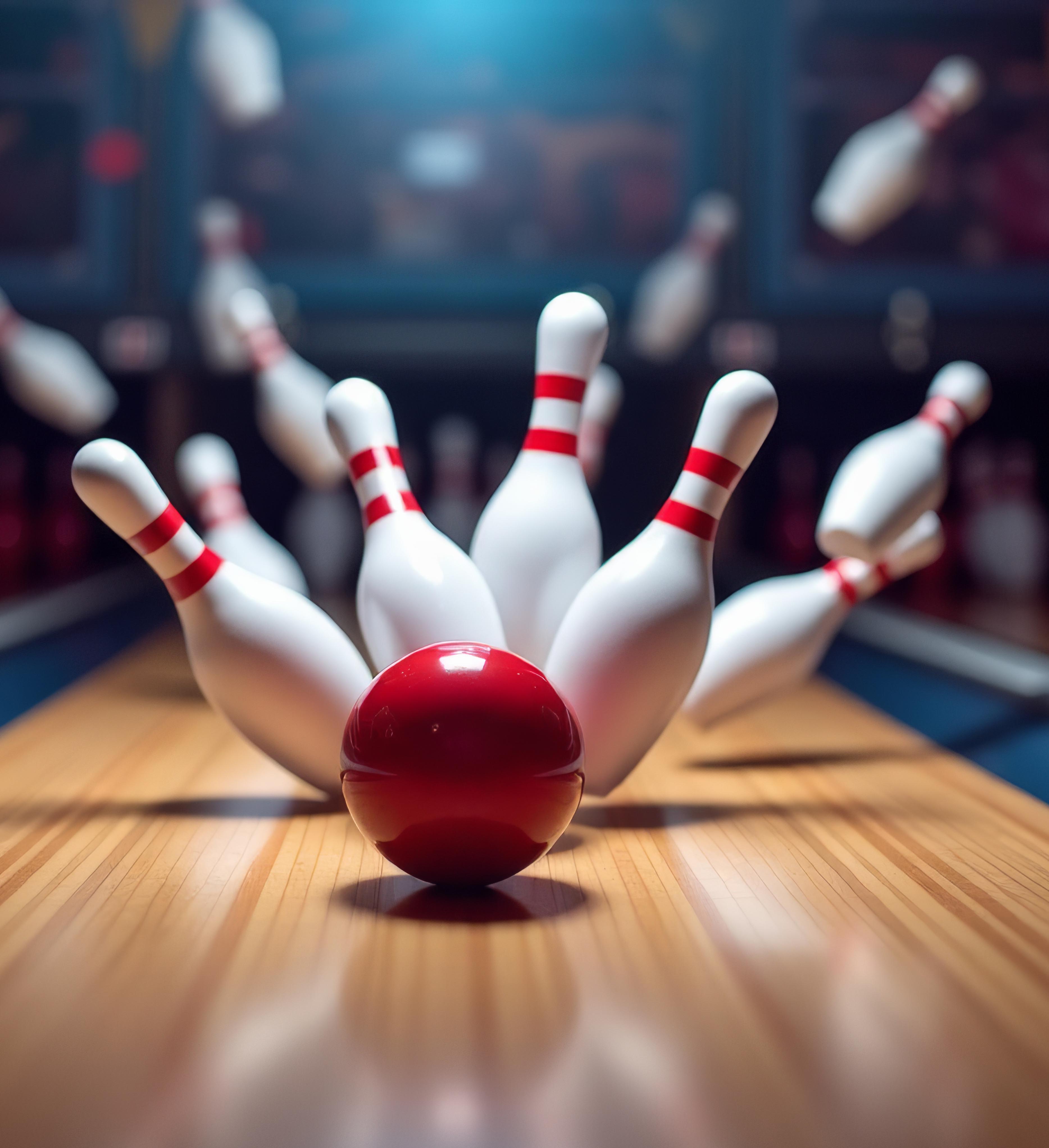 Bowling in der Stadthalle bei Andreas
